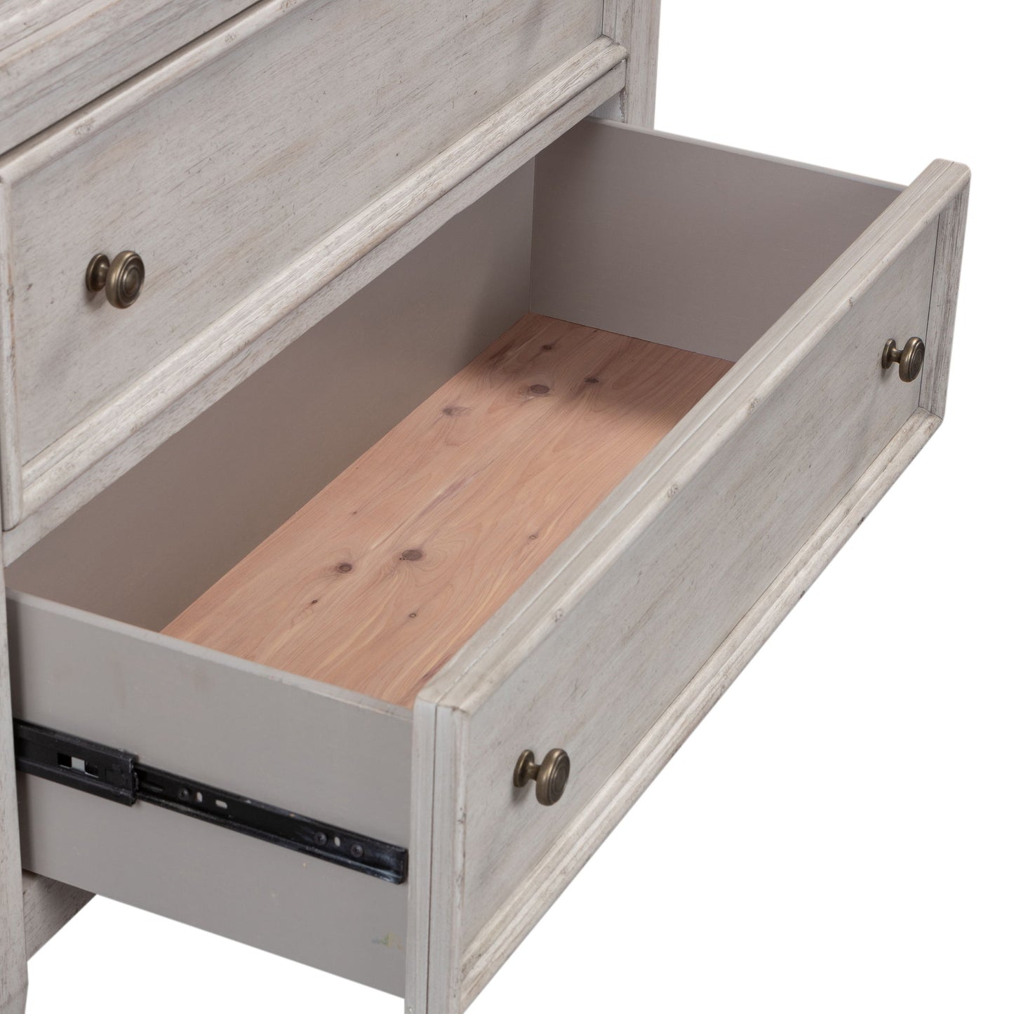 Heartland - 5 Drawer Chest - Antique White / Tobacco Tops