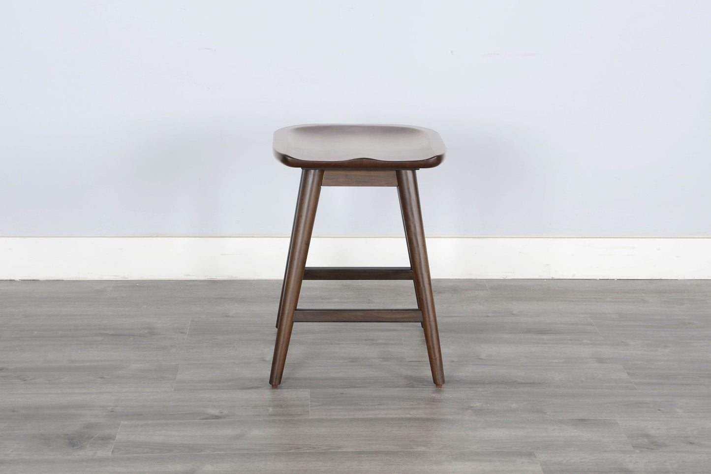 Americana - 24"H Stool With Saddle Seat - Dark Brown