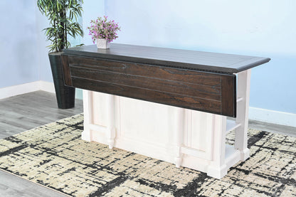 Carriage House - Kitchen Island, 13" Drop Leaf - Cottage White / Europen Dark