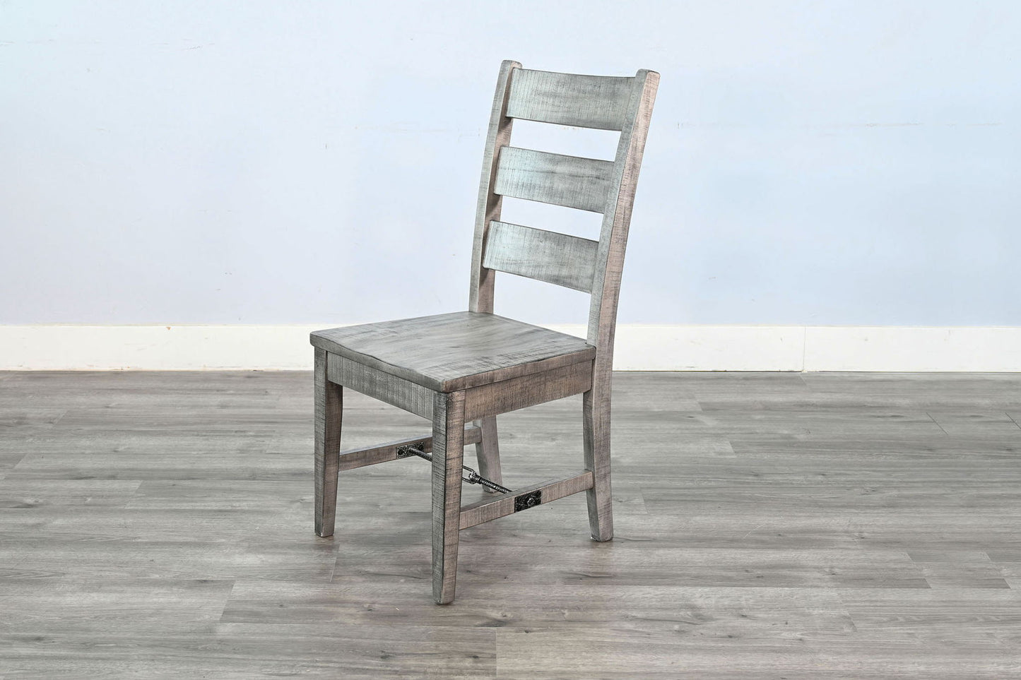 Alpine - Ladderback Chair With Turnbuckle, Wood Seat (Set of 2) - Gray