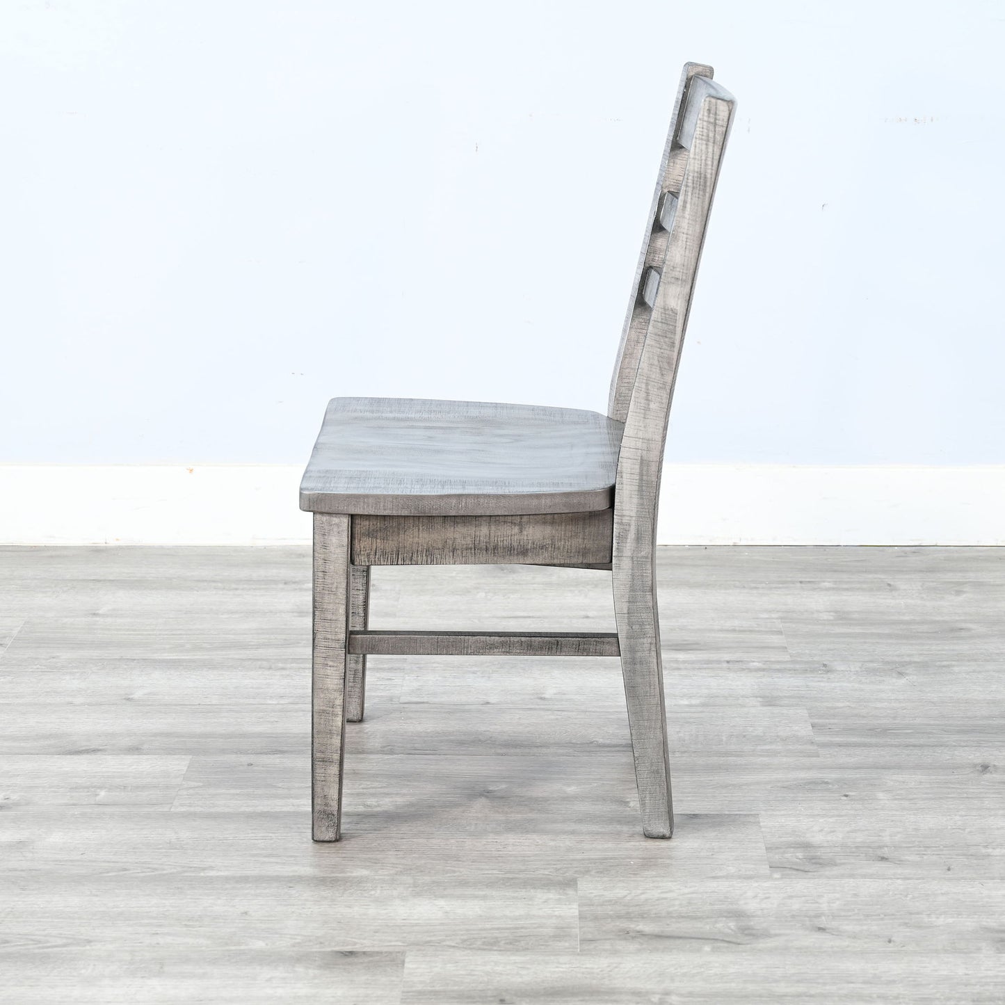 Alpine - Ladderback Chair, Wood Seat (Set of 2) - Gray