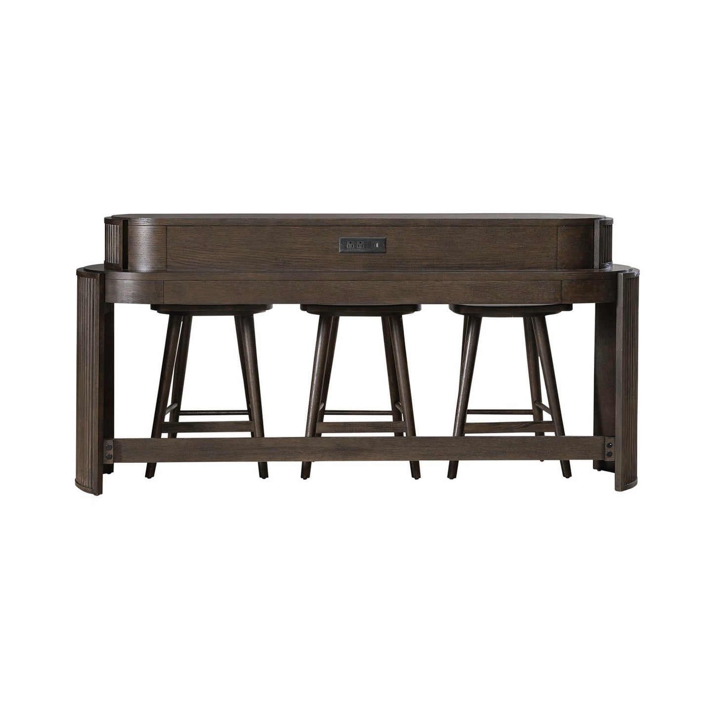 City View - 4 Piece Table Set (Console Bar Table & 3 Console Stools) - Coffee Bean