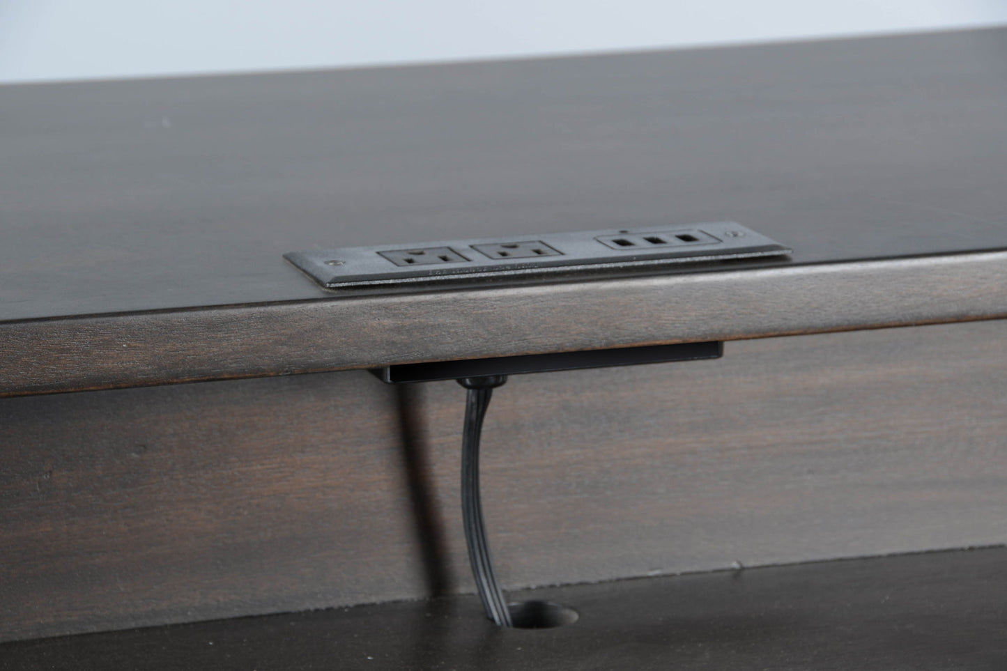Americana - Console Table With USB Power Pack - Dark Brown