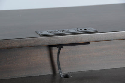 Americana - Console Table With USB Power Pack - Dark Brown