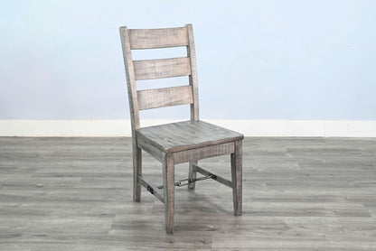 Alpine - Ladderback Chair With Turnbuckle, Wood Seat (Set of 2) - Gray