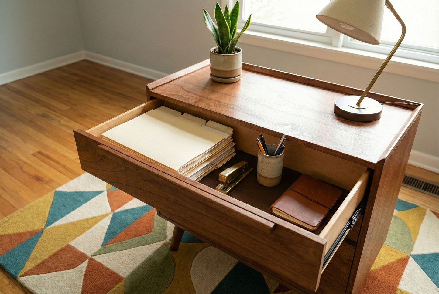 American Modern - Lateral File Cabinet - Cinnamon