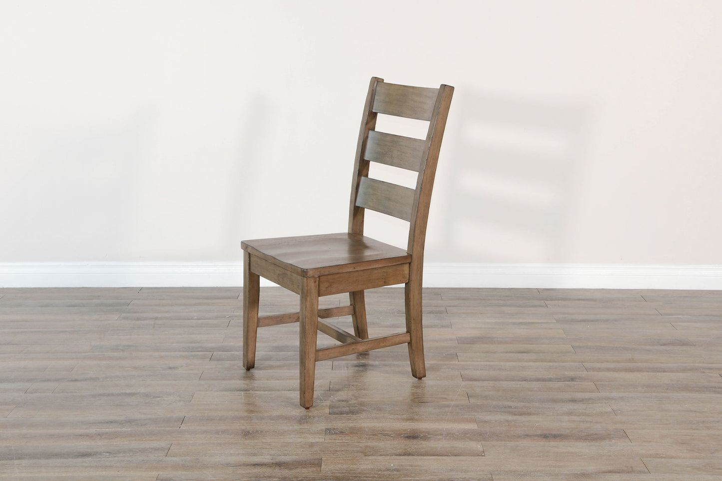 Doe Valley - Ladderback Chair With Stretchers, Wood Seat (Set of 2) - Buckskin