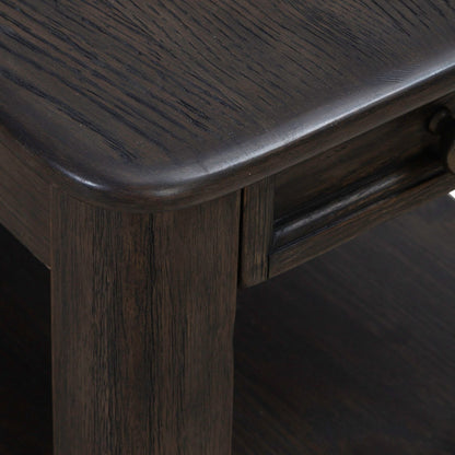 Wallace - Chair Side Table - Aged Oak