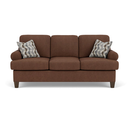 Moxy - Fabric Sofa, T-Shaped Seat Cushion, Curved Sock Arms