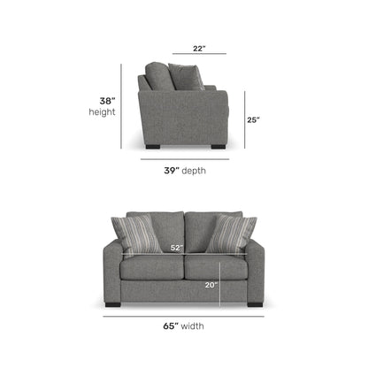 Theodore - Fabric Stationary Loveseat