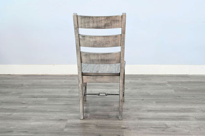 Alpine - Ladderback Chair With Turnbuckle, Wood Seat (Set of 2) - Gray