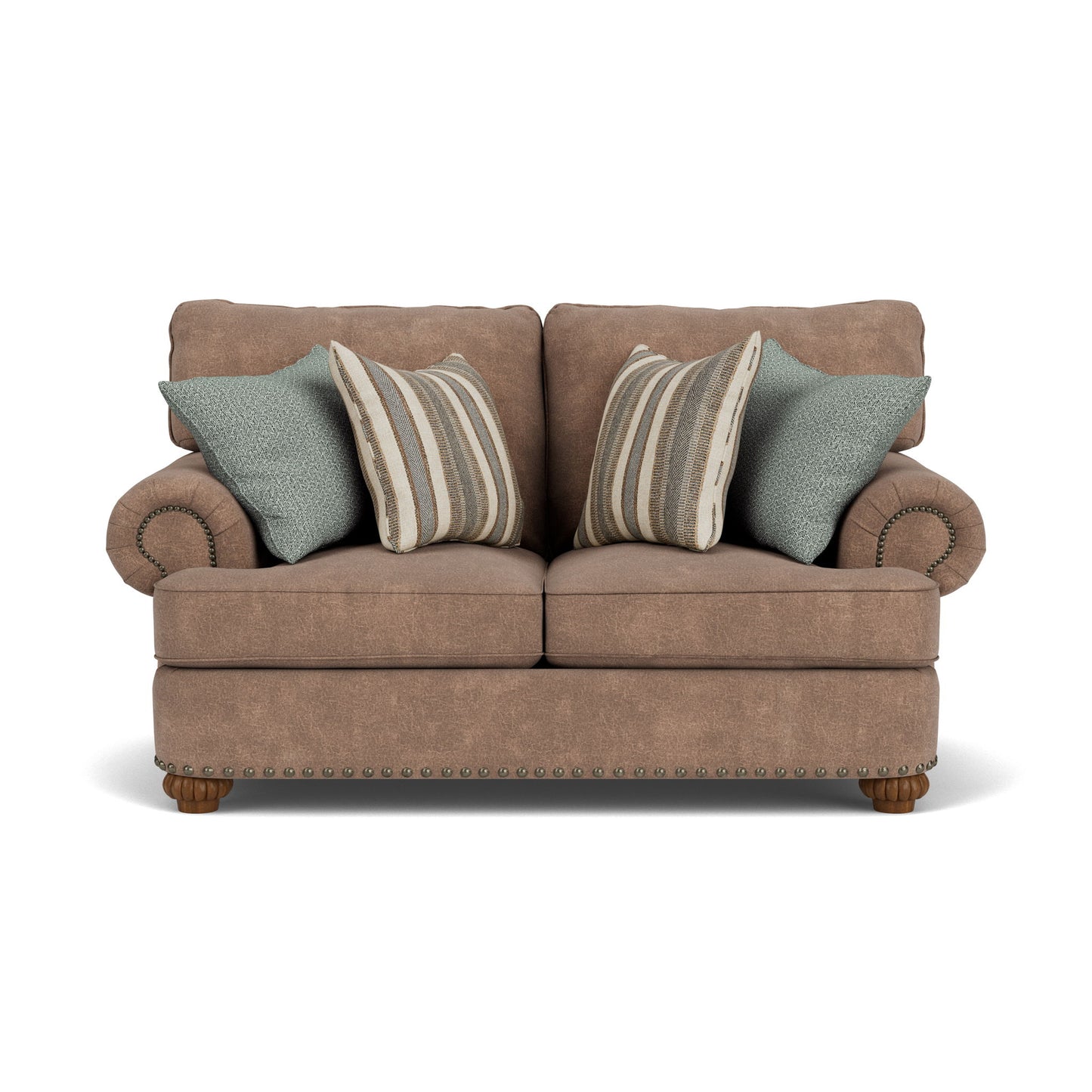Patterson - Fabric Loveseat, Nailhead Trim