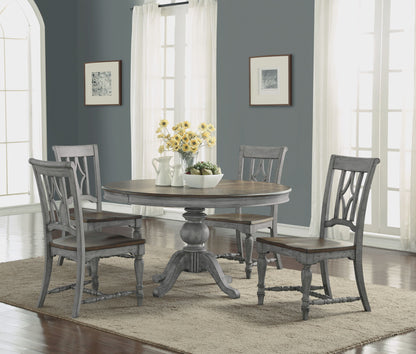 Plymouth - Dining Chair (Set of 2) - Gray / Dark Brown
