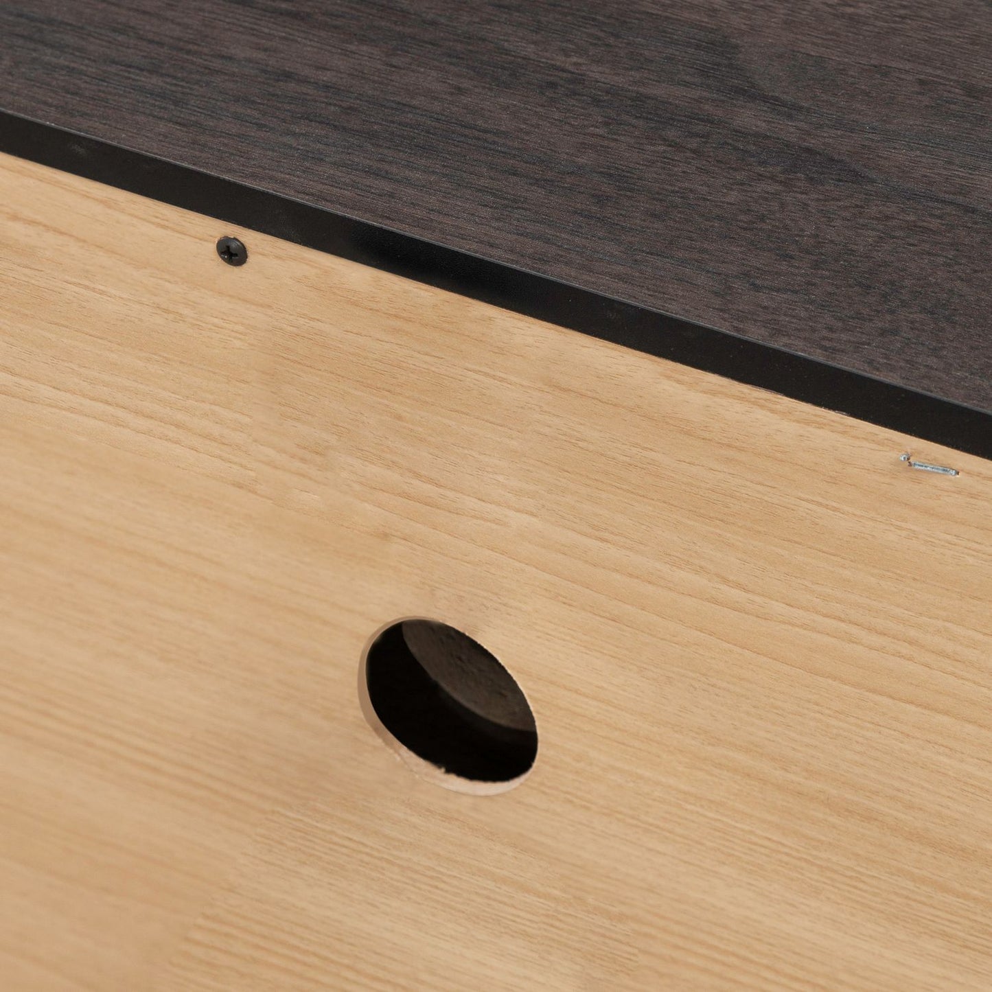 Modern Edge - Bedside Chest With Charging Station - Caffe