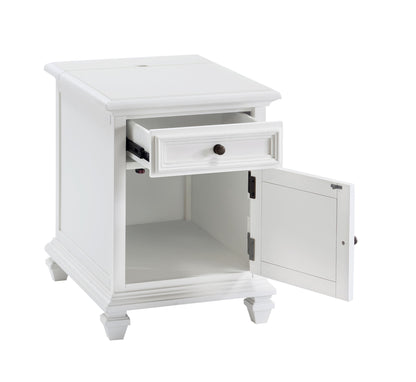Charlestown - Storage End With USB - White