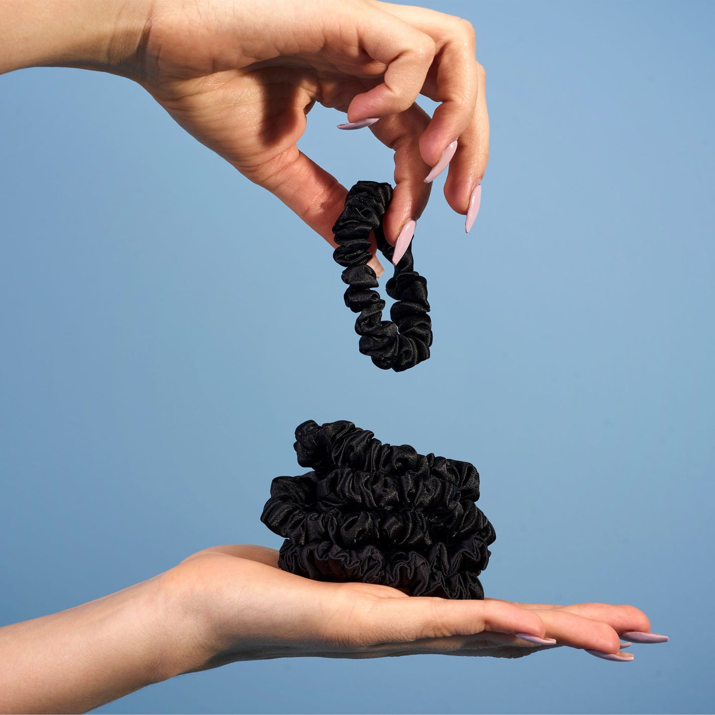 Hyper-Silk - Skinny Performance Scrunchies (Set of 6) - Black