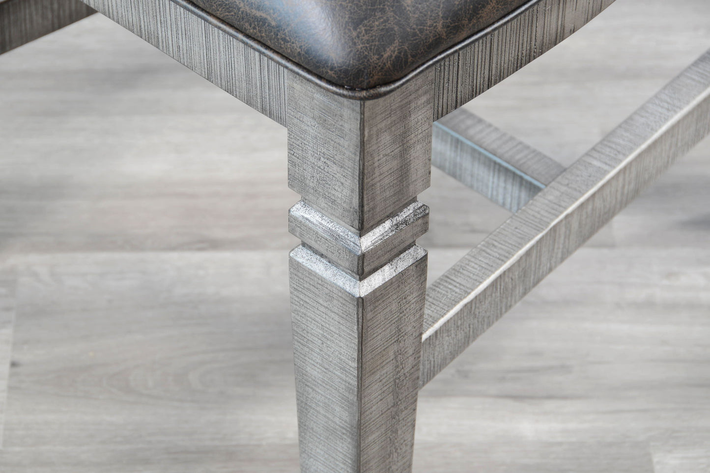 Homestead Hills - Ladderback Dining Chair (Set of 2) - Tobacco Leaf / Alpine Gray