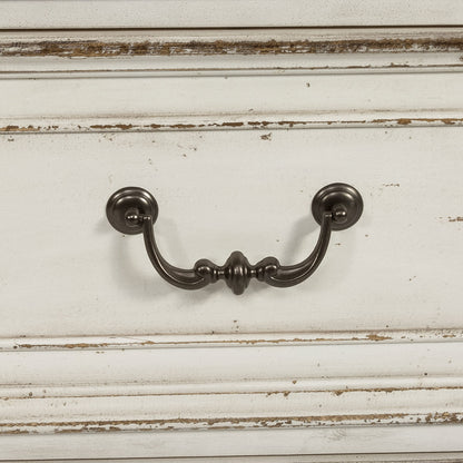 Magnolia Manor - 3 Drawer Bedside Chest With Charging Station - Antique White