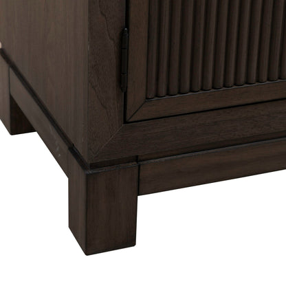 Modern Edge - Bedside Chest With Charging Station - Caffe
