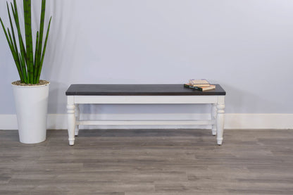 Carriage House - Bench - Cottage White / Europen Dark