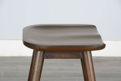 Americana - 24"H Stool With Saddle Seat - Dark Brown