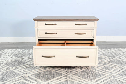 Pasadena - Lateral File Cabinet - Buckskin / Marble White
