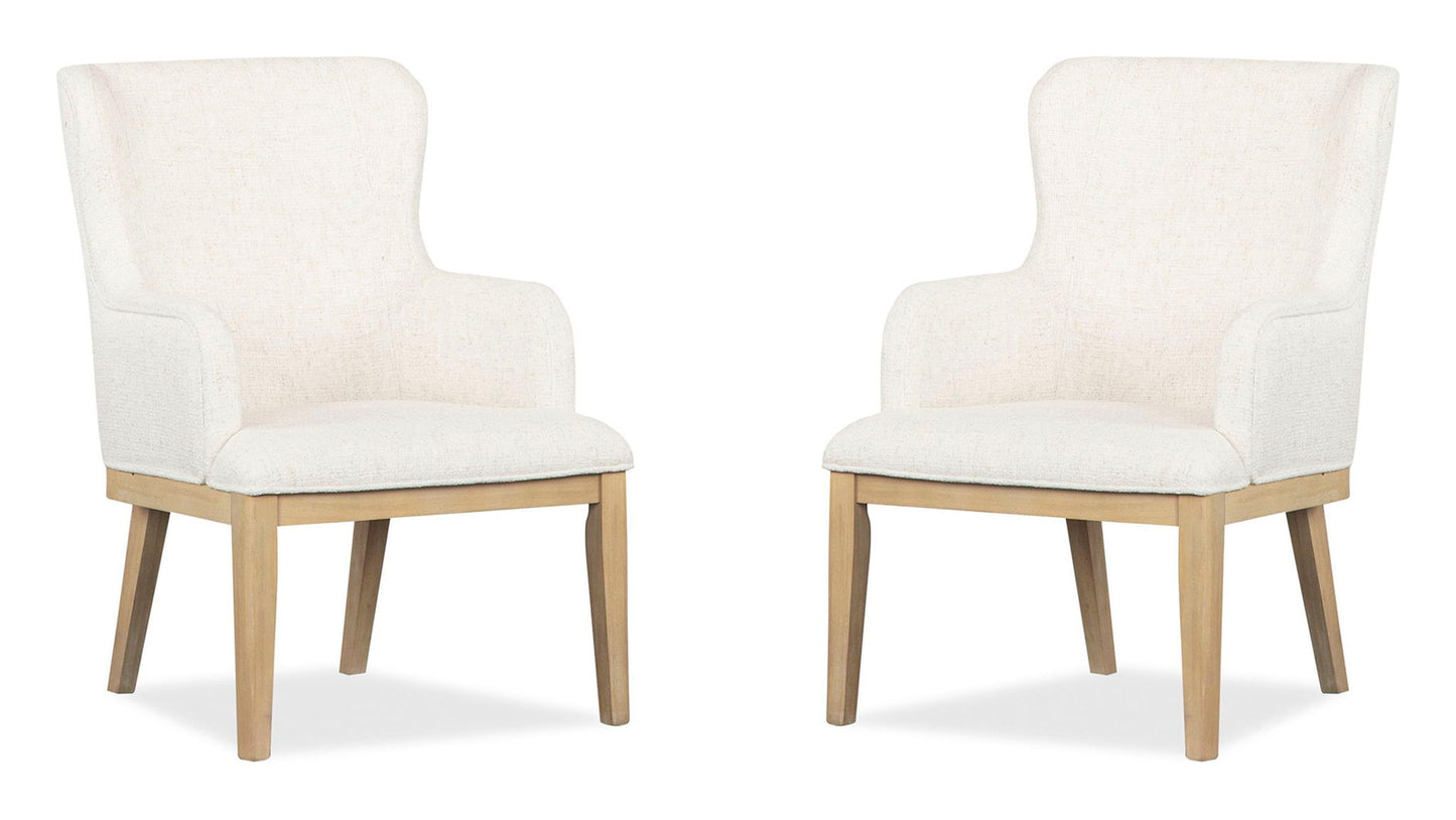 Somerset - Dining Arm Chair With Upholstered Seat & Back (Set of 2) - Butternut and Omari Natural