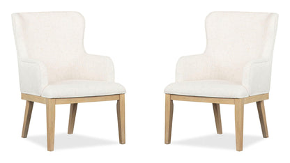 Somerset - Dining Arm Chair With Upholstered Seat & Back (Set of 2) - Butternut and Omari Natural
