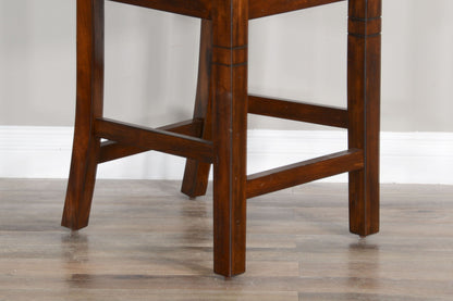 Santa Fe - Double Crossback Barstool - Dark Brown