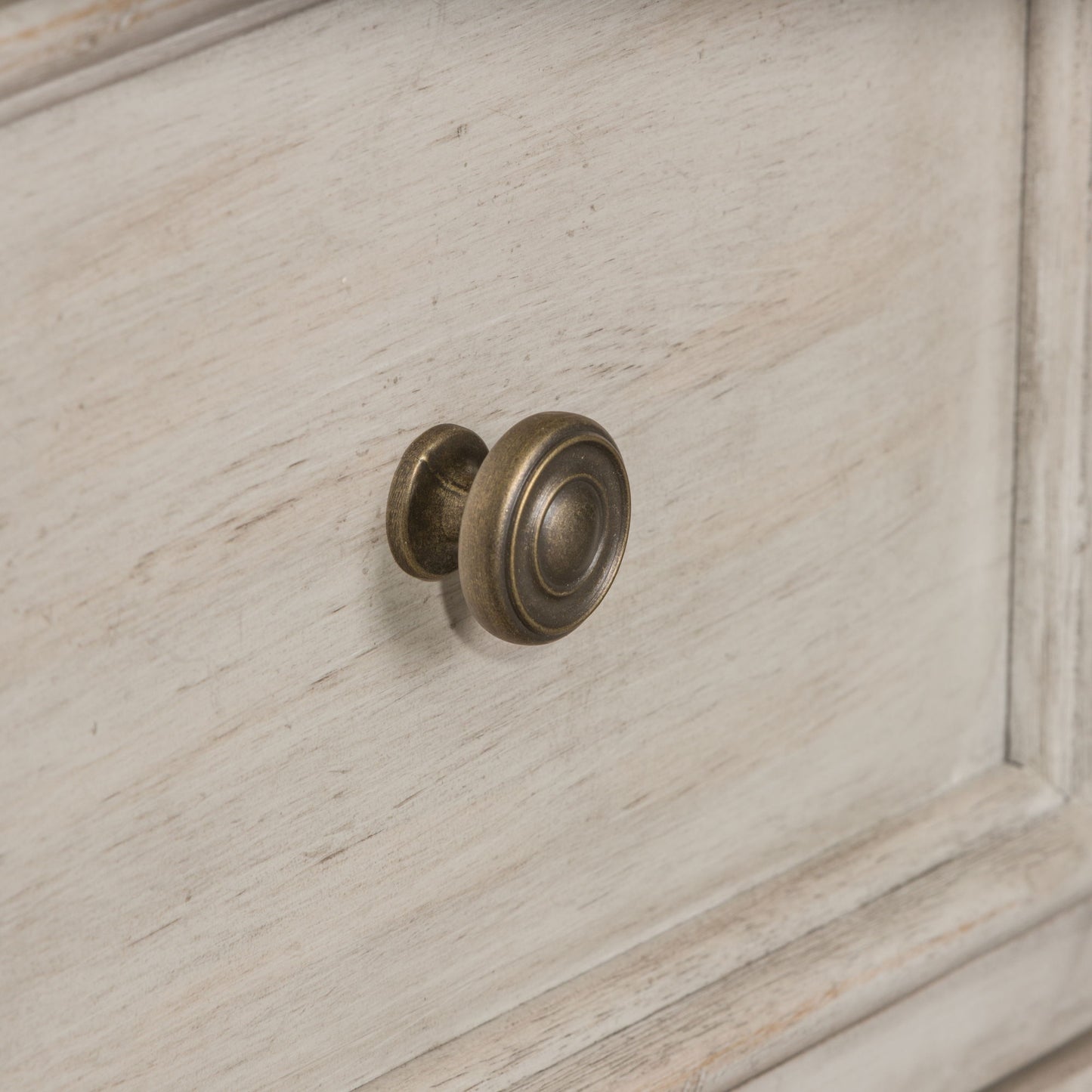 Heartland - 2 Door 6 Drawer Chesser - Antique White / Tobacco Tops