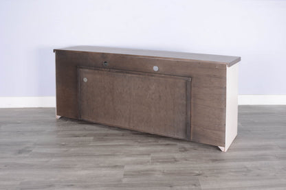 76" Media Console With Electric Fireplace