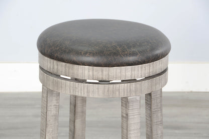Alpine - Counter Swivel Stool, Cushion Seat (Set of 2) - Gray