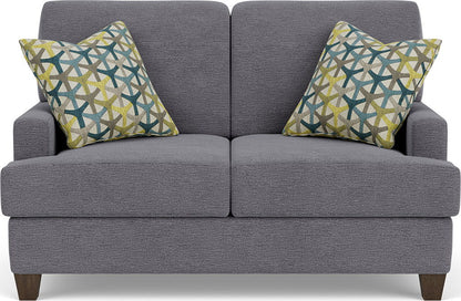 Moxy - Fabric Loveseat, T-Shaped Seat Cushion