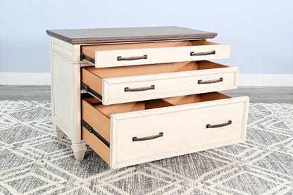 Pasadena - Lateral File Cabinet - Buckskin / Marble White