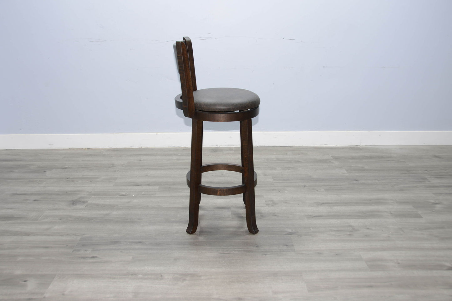 Homestead - 30"H Swivel Barstool, Cushion Seat & Back (Set of 2) - Dark Brown