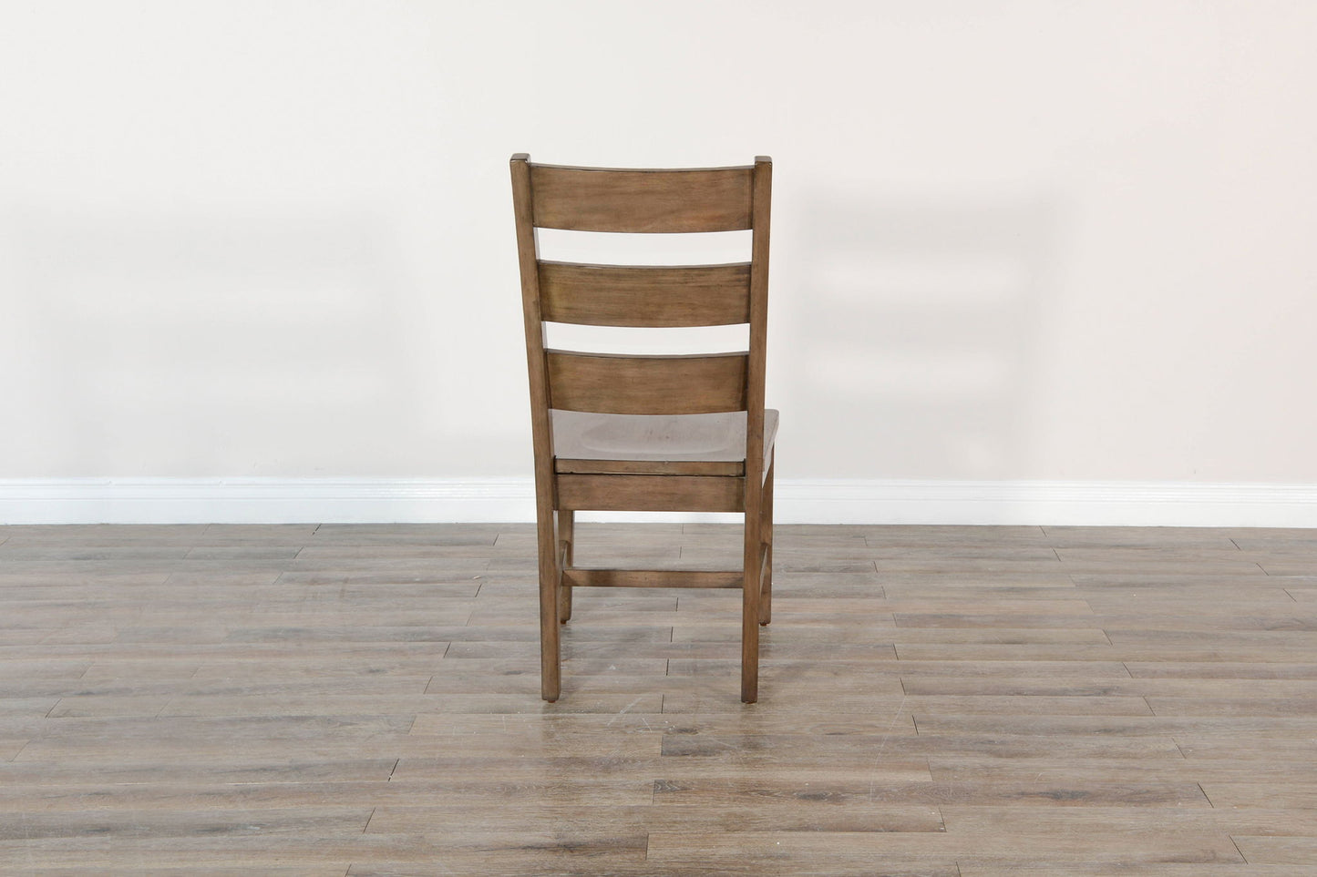 Doe Valley - Ladderback Chair With Stretchers, Wood Seat (Set of 2) - Buckskin