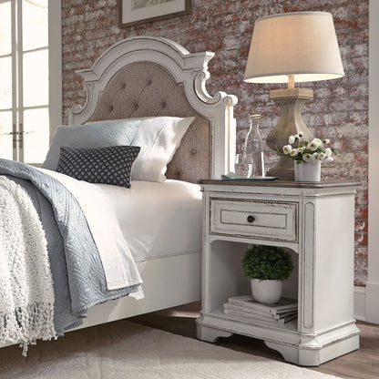 Magnolia Manor - 1 Drawer Nightstand - Antique White