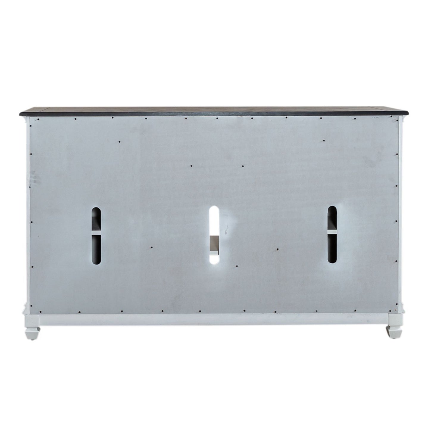Allyson Park - 68" Highboy TV Console - Wirebrushed White / Charcoal