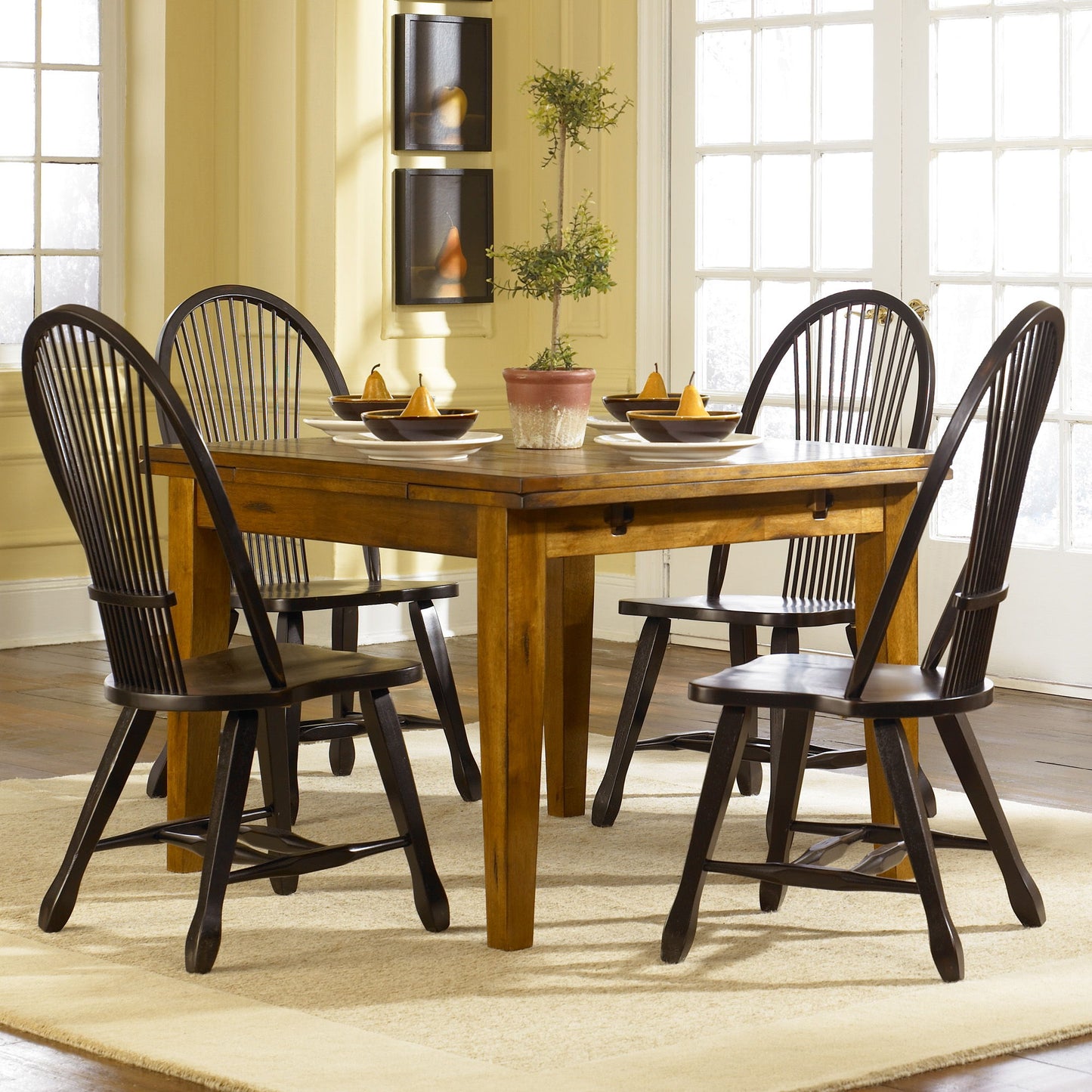 Treasures - Retractable Leg Table - Rustic Oak