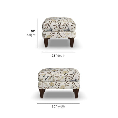 Skylar - Fabric Stationary Ottoman