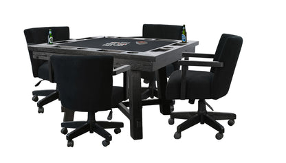 Reno - Square Poker Dining Table - Umbra Black