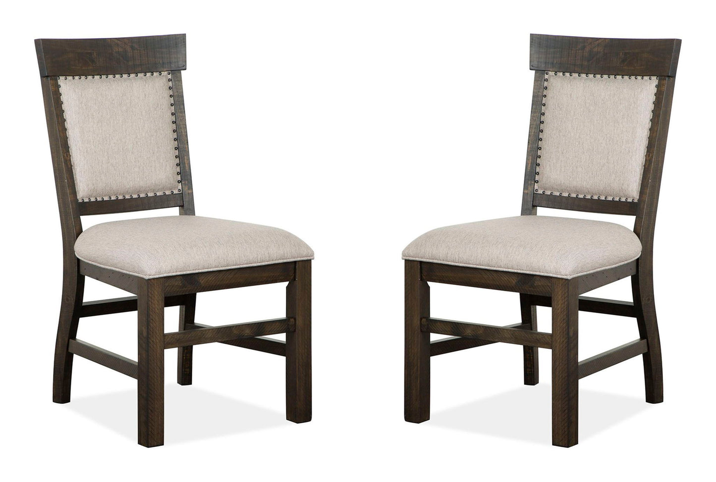 Bellamy - Dining Side Chair With Upholstered Seat & Back (Set of 2) - Dark Brown