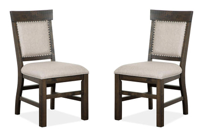 Bellamy - Dining Side Chair With Upholstered Seat & Back (Set of 2) - Dark Brown