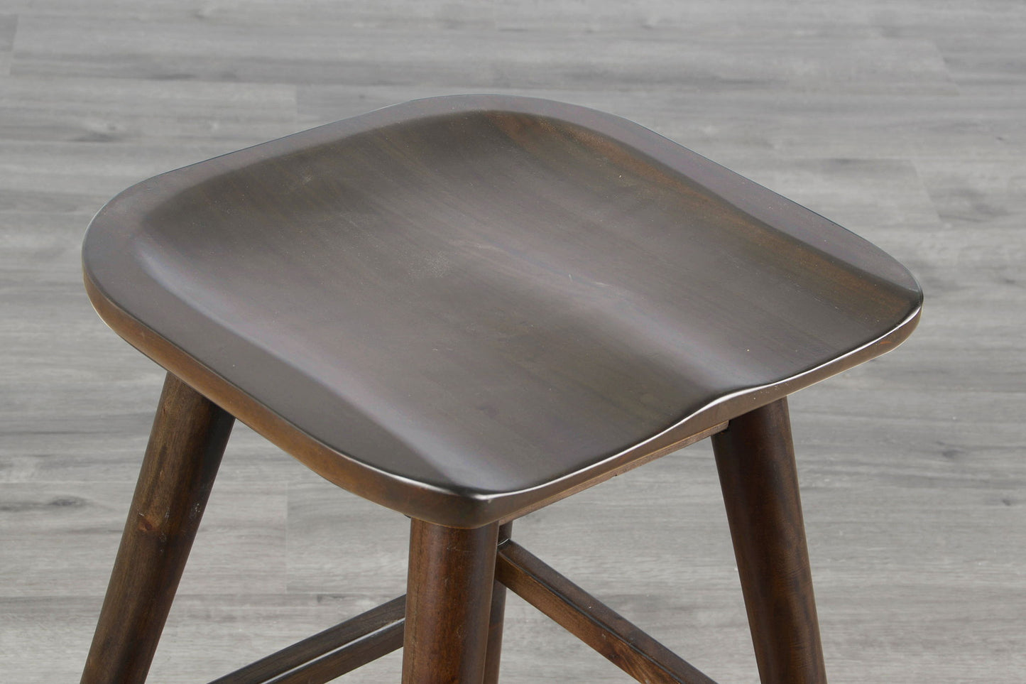 Americana - 24"H Stool With Saddle Seat - Dark Brown