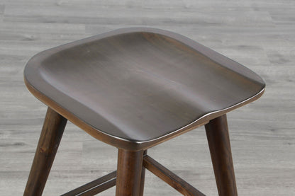 Americana - 24"H Stool With Saddle Seat - Dark Brown