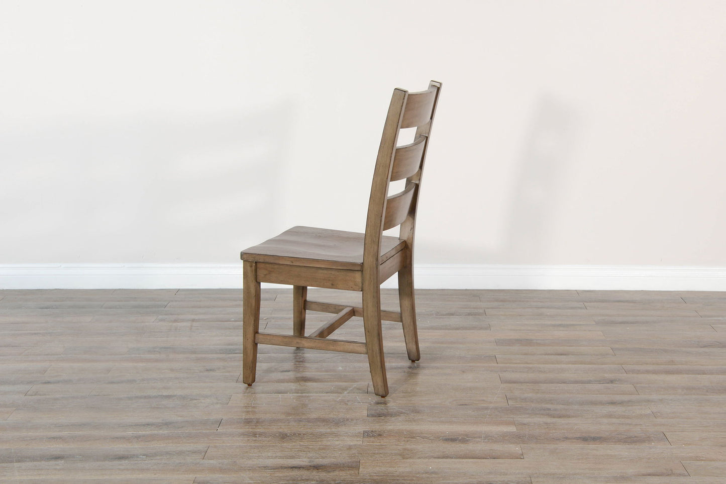 Doe Valley - Ladderback Chair With Stretchers, Wood Seat (Set of 2) - Buckskin