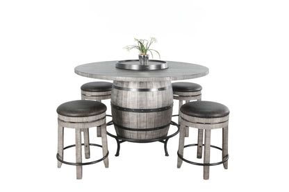 Alpine - Counter Swivel Stool, Cushion Seat (Set of 2) - Gray