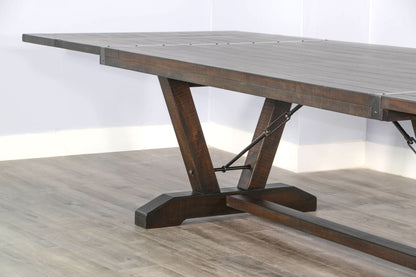 Homestead - Yellowstone Dining Table With Extensions With Folding Leaves - Tobacco Leaf