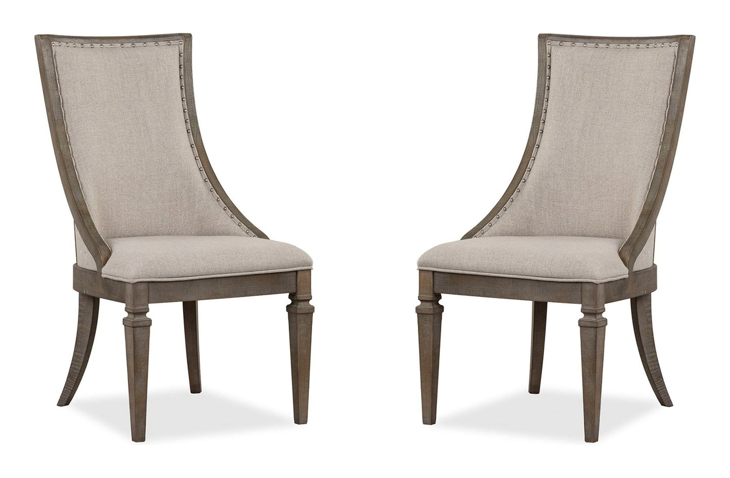Lancaster - Dining Arm Chair With Upholstered Seat & Back (Set of 2) - Dovetail Gray