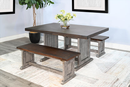 Homestead Hills - Rectangular Wood Dining Table - Tobacco Leaf / Alpine Gray